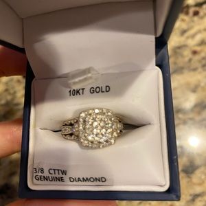 Gold and diamond ring